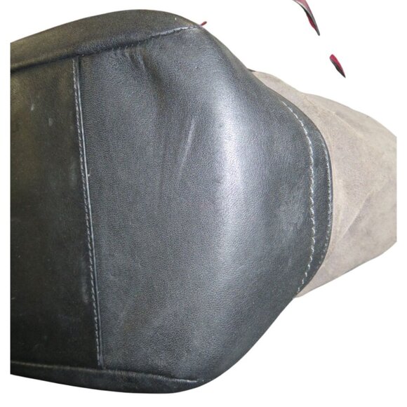 COACH PARK Quilted Turn Lock Color Block Suede & Leather Tote Satchel F24968 - Picture 10 of 13